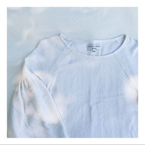 Madewell Texture & Thread Shirred-Sleeve Top